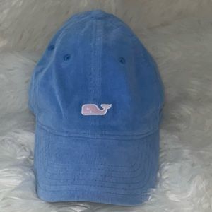 Vineyard Vines Whale Logo Baby Blue Corduroy Hat